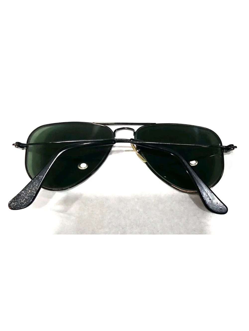 Ray Ban B&L L2848 Broken Nose Pad Holder Small Aviator Black Sunglasses 52-14